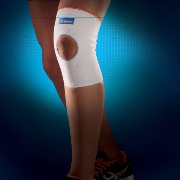 Open knee support for fragile and week ligaments