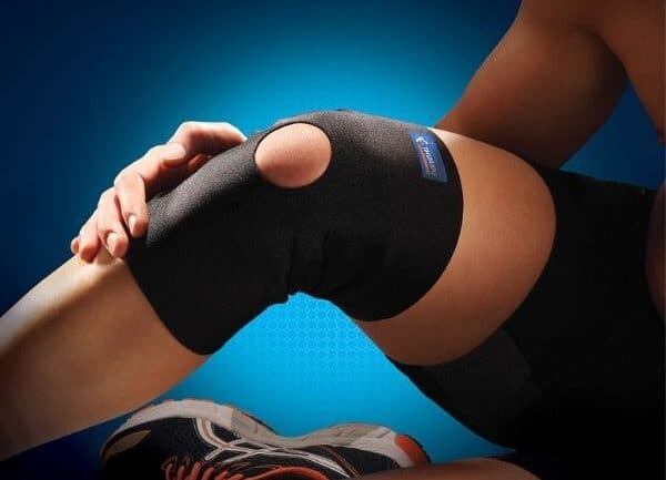 Neoprene knee support for weak knee ligaments